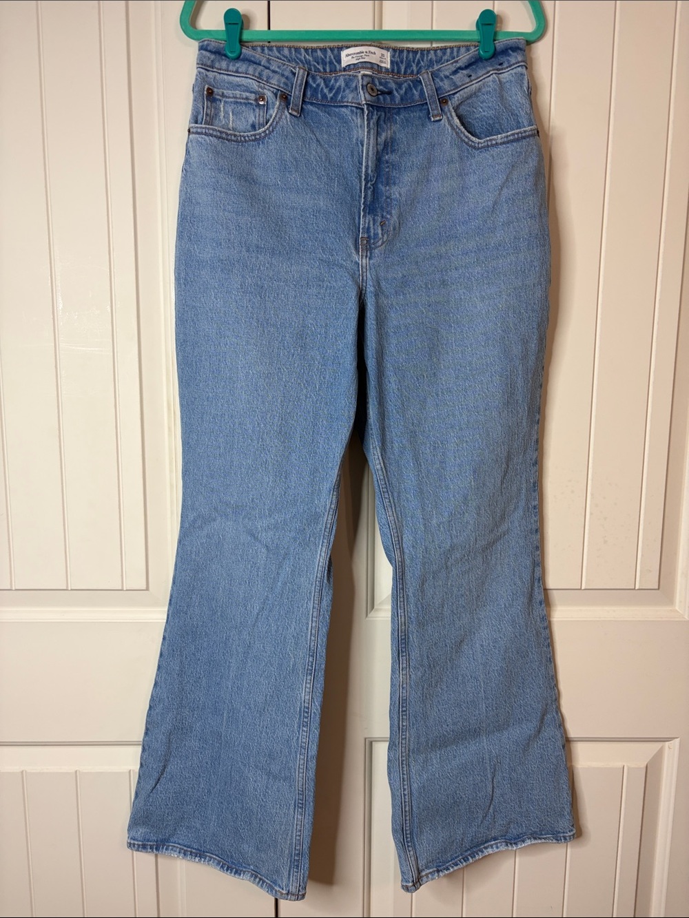 Abercrombie & Fitch Light Blue The Vintage Flare High Rise Jeans 31 Curve Love